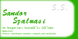 sandor szalmasi business card